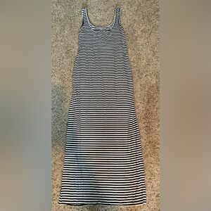 Old Navy Black and White Striped Maxi Dress